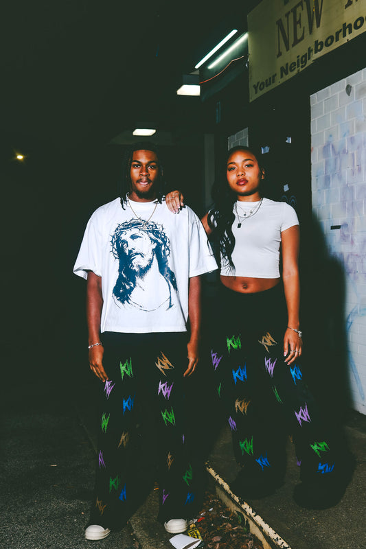 Black "KW" Sweatpants