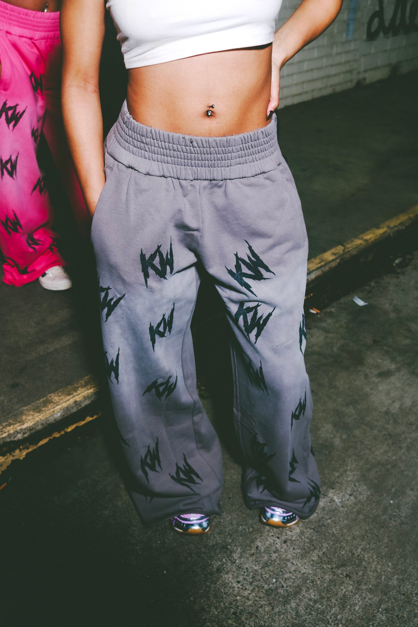Grey "KW" Sweatpants
